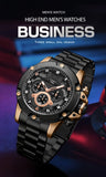 Multifunction Luxury Business Chrono Date Watch For Men - 9838