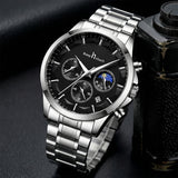 Keep In Touch Royale Men's Moonphase KnT-1026 Multifunction Stainless Steel Watch