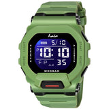 Premium Multi Function Hybrid Square Dial Watch - 1035