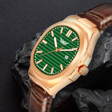 Analog Genuine Leather With Date Watch For Men - 3100