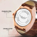 Analog Genuine Leather With Date Watch For Men - 3100