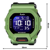 Premium Multi Function Hybrid Square Dial Watch - 1035