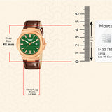 Analog Genuine Leather With Date Watch For Men - 3100