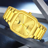 Premium Quality Square Stainless Steel Watch For Men - 8186