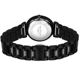 Analog Women's Black Dial, Black Metal Strap - 8052