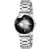 Analog Silver Black Women's - 8052