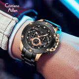 Multifunction Luxury Business Chrono Date Watch For Men - 9838