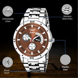 Premium Stainless Steel Analog Watch Men - 8185
