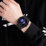 Premium Multi Function Hybrid Square Dial Watch - 1035