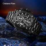 Oversized Luxury Waterproof Chrono Watch For Men - 9839