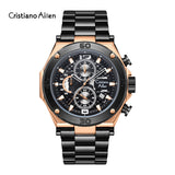 Oversized Luxury Waterproof Chrono Watch For Men - 9839