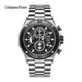 Oversized Luxury Waterproof Chrono Watch For Men - 9839