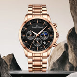 Keep In Touch Royale Men's Moonphase KnT-1026 Multifunction Stainless Steel Watch