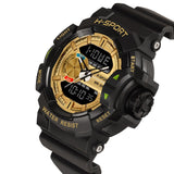 Digital Analog Men Sports Watch Waterproof Watch - 9010