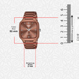 Premium Quality Square Stainless Steel Watch For Men - 8186