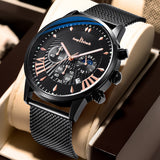 Keep In Touch Premium Analog KnT-1021 Quartz Watch for Men with Mesh Stainless Steel