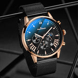 Keep In Touch Premium Analog KnT-1021 Quartz Watch for Men with Mesh Stainless Steel