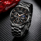 Keep In Touch Royale Men's Moonphase KnT-1026 Multifunction Stainless Steel Watch