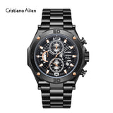 Oversized Luxury Waterproof Chrono Watch For Men - 9839