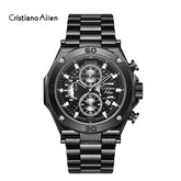Oversized Luxury Waterproof Chrono Watch For Men - 9839