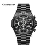 Oversized Luxury Waterproof Chrono Watch For Men - 9839