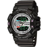 Digital Analog Men Sports Watch Waterproof Watch - 9010