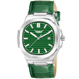 Analog Genuine Leather With Date Watch For Men - 3100