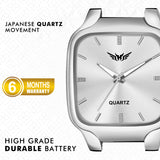 Premium Quality Square Stainless Steel Watch For Men - 8186