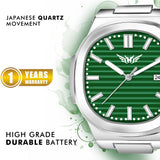 Analog Genuine Leather With Date Watch For Men - 3100