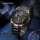 Oversized Luxury Waterproof Chrono Watch For Men - 9839