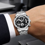 Keep n Touch Premium Moonphase Chronograph Series - For Men KnT-1025 Stainless Steel-Watch