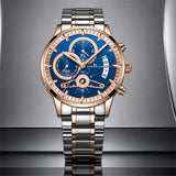 Keep n Touch Premium Moonphase Chronograph Series - For Men KnT-1025 Stainless Steel-Watch