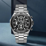 Oversized Luxury Waterproof Chrono Watch For Men - 9839
