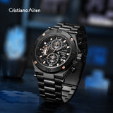 Oversized Luxury Waterproof Chrono Watch For Men - 9839