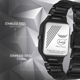 Premium Quality Square Stainless Steel Watch For Men - 8186