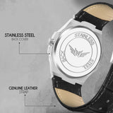 Analog Genuine Leather With Date Watch For Men - 3100