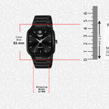 Premium Quality Square Stainless Steel Watch For Men - 8186