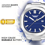 Analog Genuine Leather With Date Watch For Men - 3100