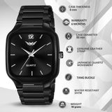 Premium Quality Square Stainless Steel Watch For Men - 8186