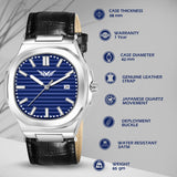 Analog Genuine Leather With Date Watch For Men - 3100