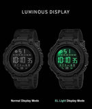 Multifunction Waterproof Wrist Sports Digital Watch - 1145