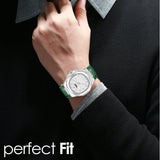 Analog Genuine Leather With Date Watch For Men - 3100