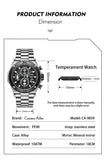 Oversized Luxury Waterproof Chrono Watch For Men - 9839