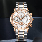 Keep n Touch Premium Moonphase Chronograph Series - For Men KnT-1025 Stainless Steel-Watch