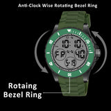 Outdoor Sports Turbo Bezel Night Raptor Digital Watch - 1191