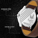 Stylish Premium Genuine Leather Day & Date Watch - 1049