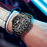 Oversized Luxury Waterproof Chrono Watch For Men - 9839