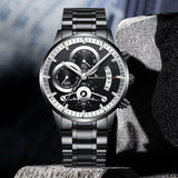 Keep n Touch Premium Moonphase Chronograph Series - For Men KnT-1025 Stainless Steel-Watch