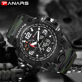 Quartz Movement Multi-Functional Dual Time Sports Watch - 8202