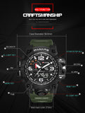 Quartz Movement Multi-Functional Dual Time Sports Watch - 8202